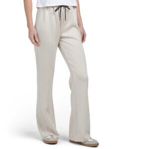VENTI Beige Made In Italy Drawstring Flare Leg Cloud Pants